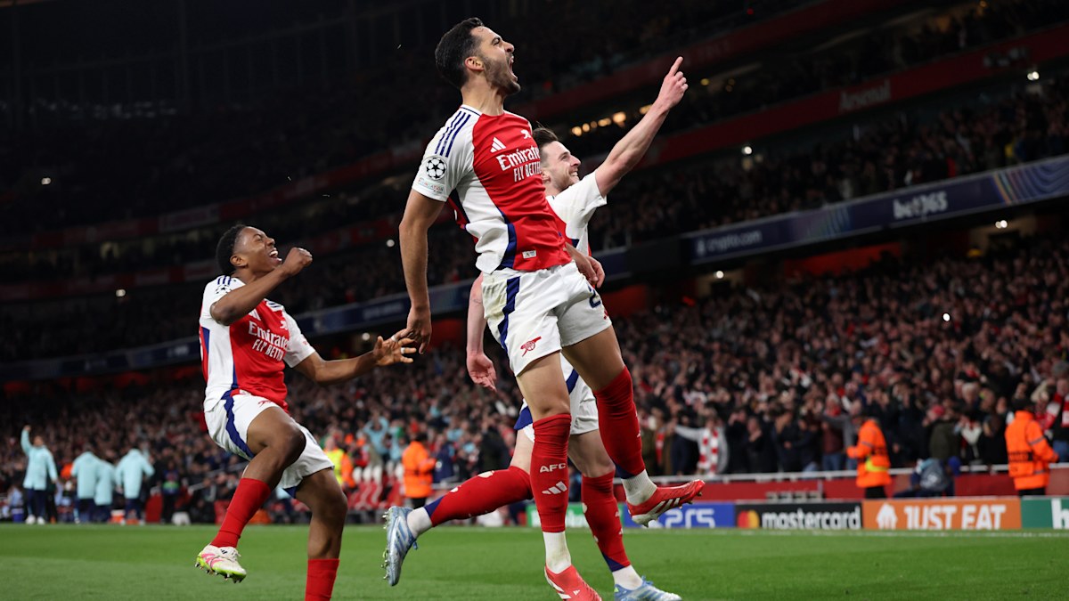 Declan Rice curls home two free kicks as Arsenal beats Real Madrid 3-0 in Champions League quarters