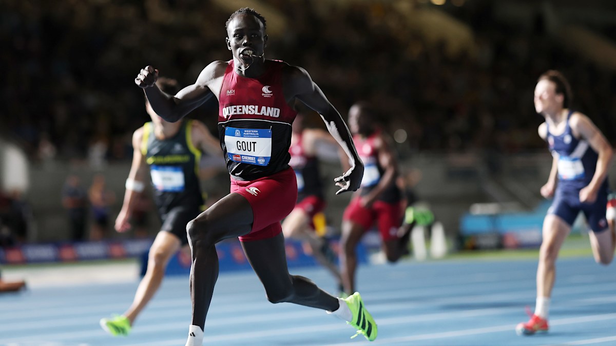 Gout Gout twice cracks 10-second barrier in 100m in illegal wind conditions
