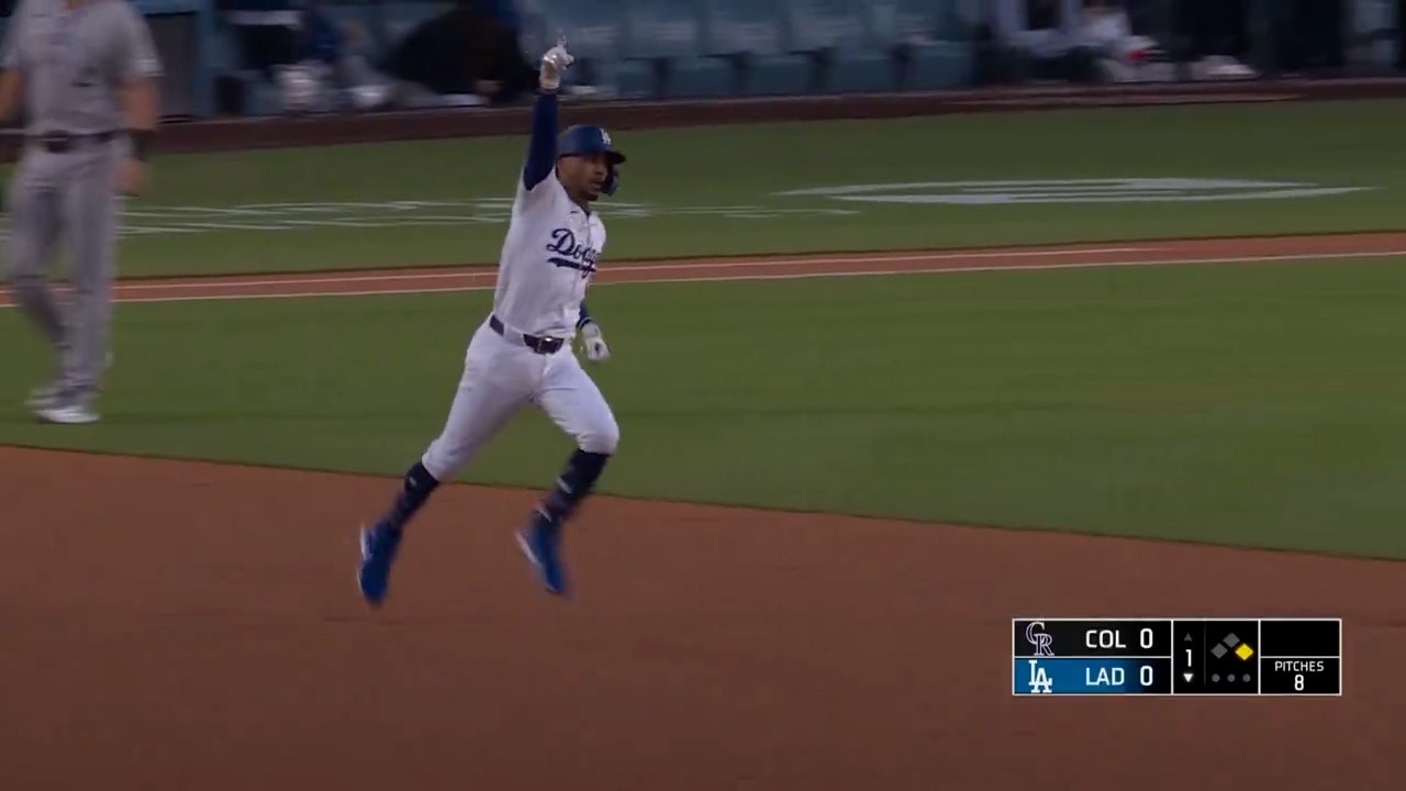 Dodgers' Mookie Betts crushes a two-run homer vs. Rockies